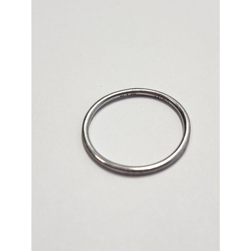 Linjer 925 Sterling Silver Thin Stackable Band Size 5.5